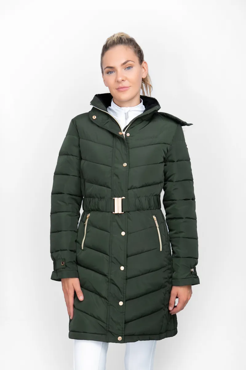 Coldstream Branxton Long Quilted Coat - Fern Green-1